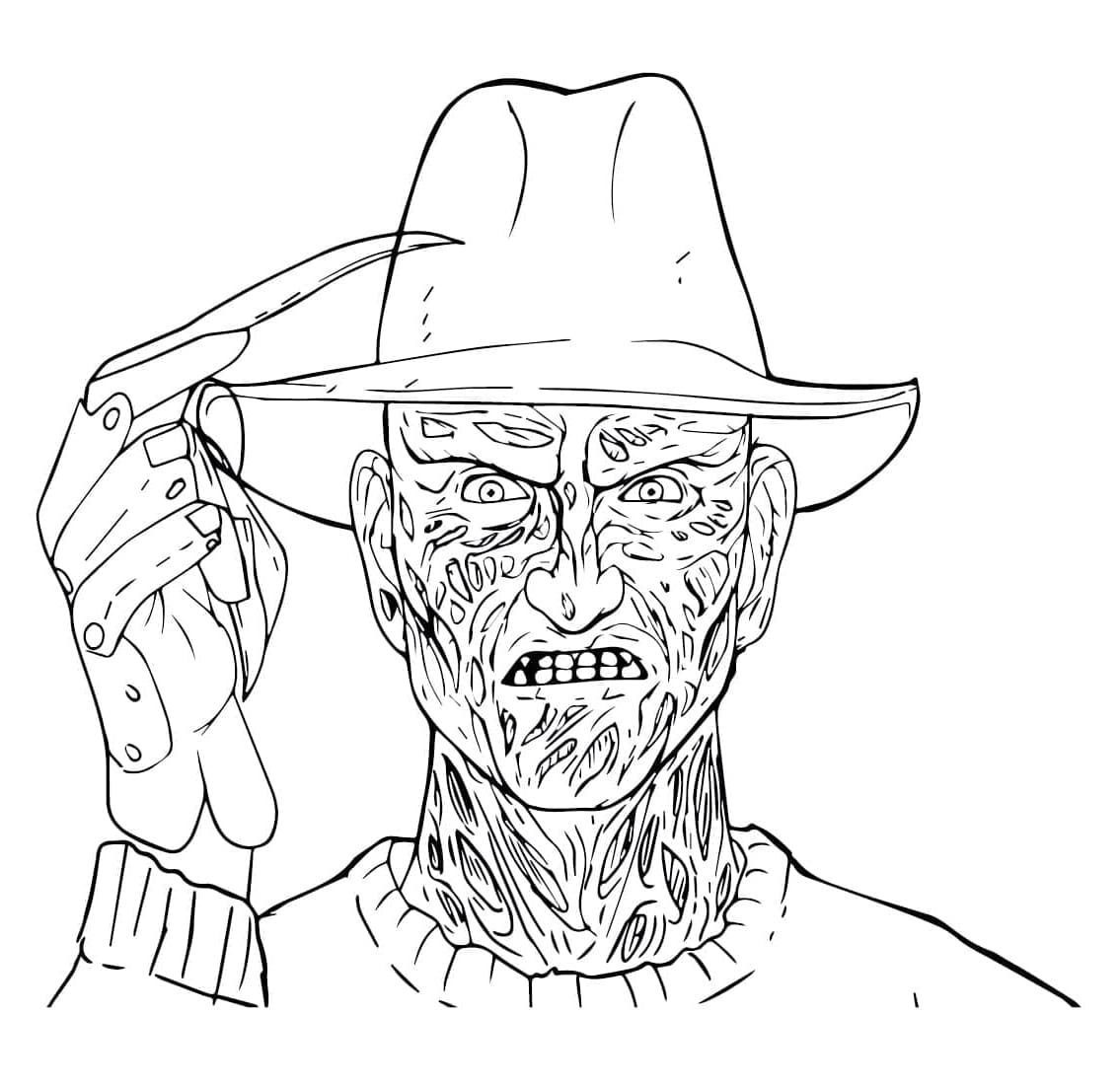 Freddy Krueger gratis Tegninger til Farvelægning