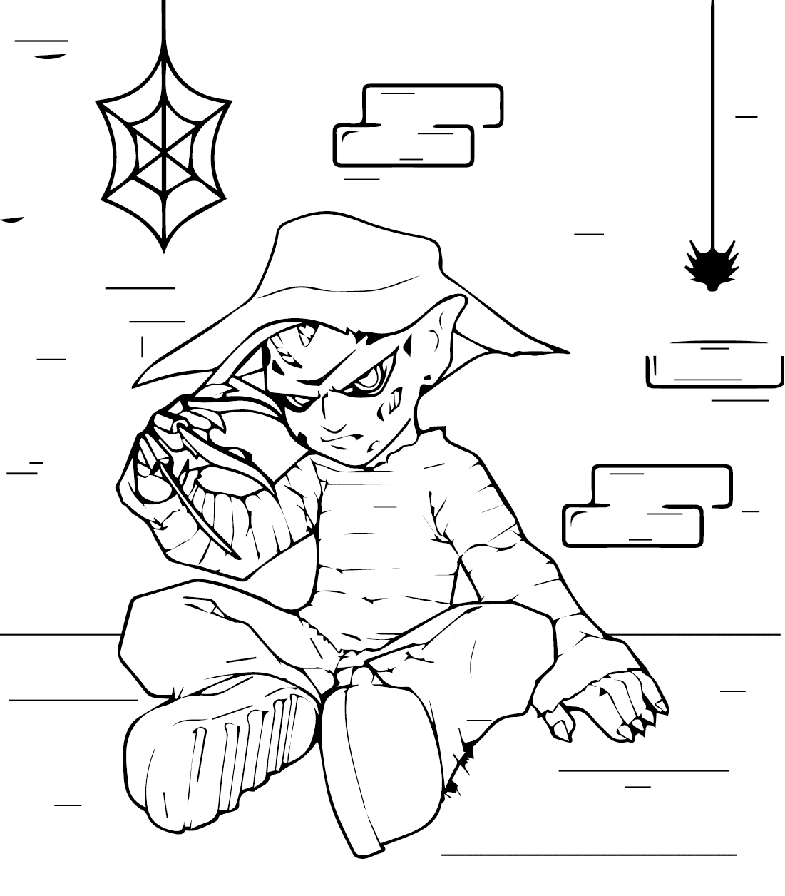 Freddy Krueger printbar Tegninger til Farvelægning