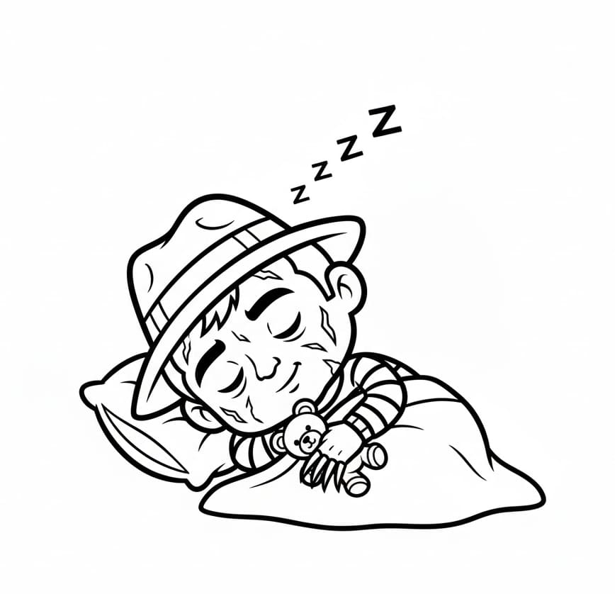 Freddy Krueger søvn Tegninger til Farvelægning