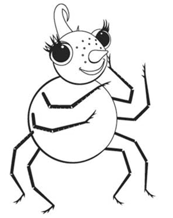 Frøken Edderkop Tegninger til Farvelægning