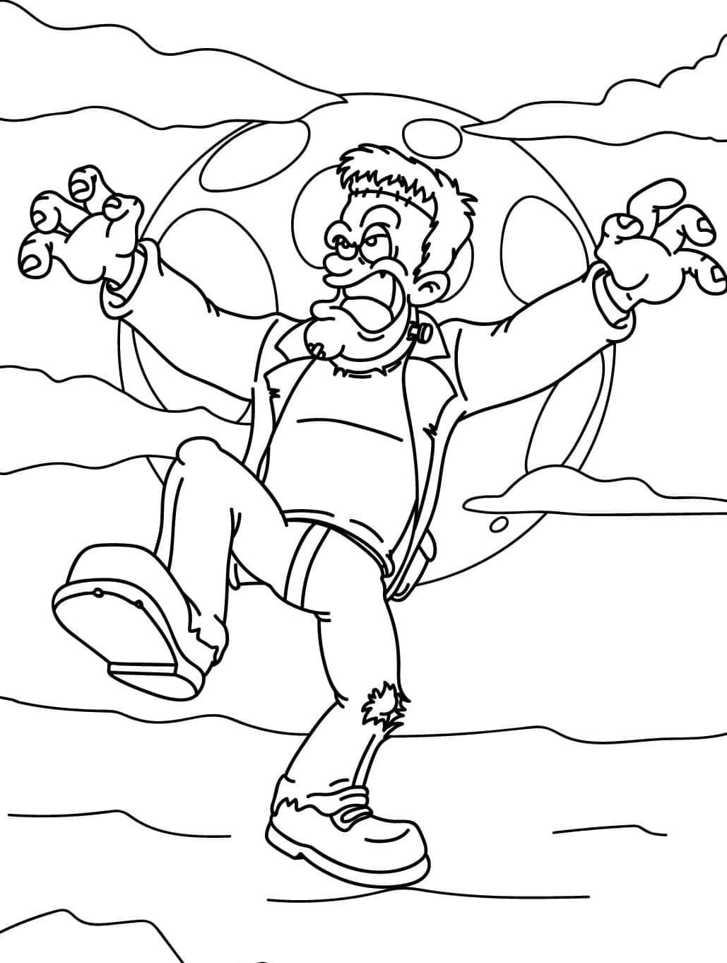 Frygt for Frankenstein Tegninger til Farvelægning