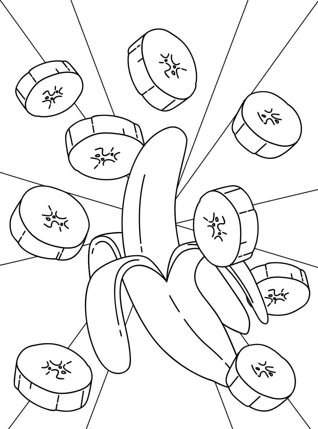 Gode ​​bananer til børn Tegninger til Farvelægning