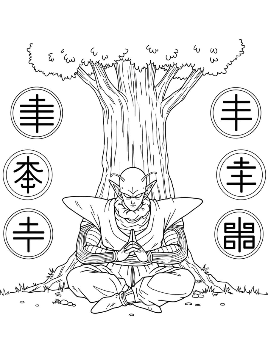 Gratis Dragon Ball-trykke Tegninger til Farvelægning