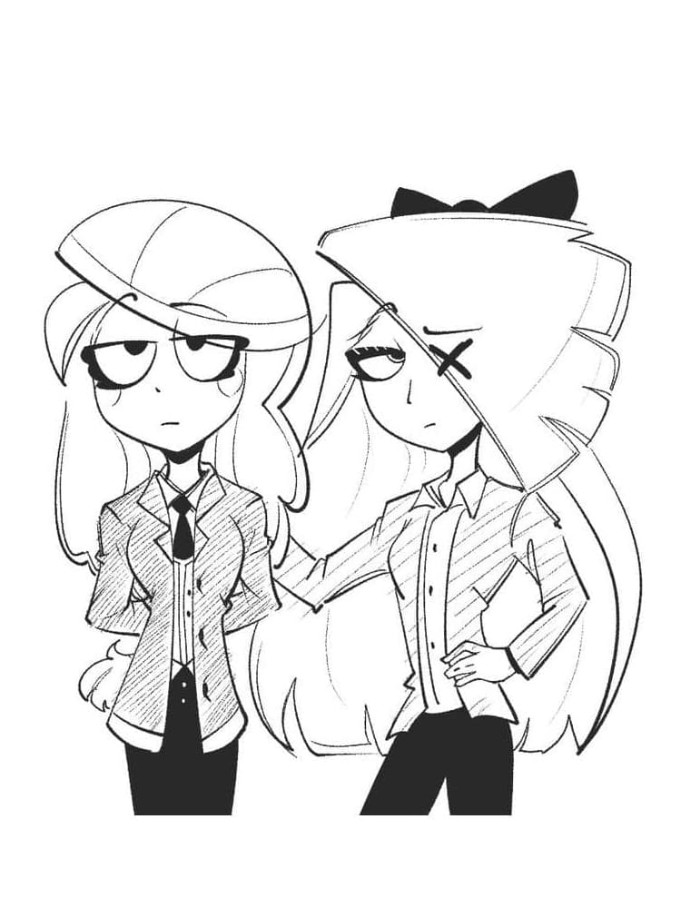 Gratis Hazbin Hotel Tegninger til Farvelægning