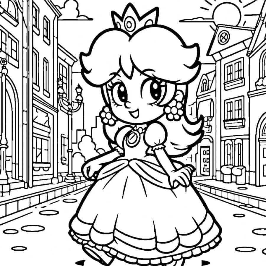 Gratis Prinsesse Daisy Tegninger til Farvelægning