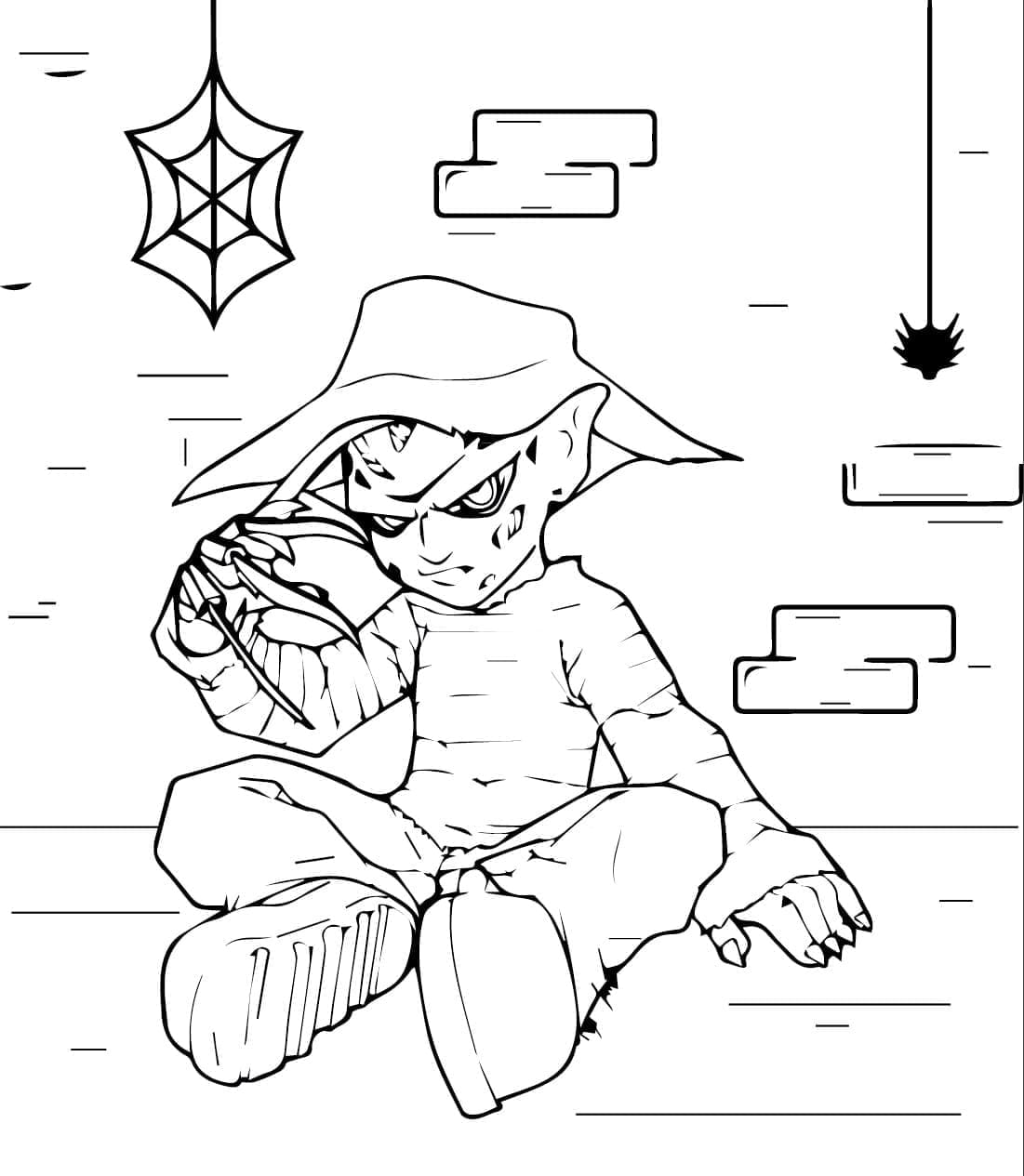 Halloween Freddy Krueger Tegninger til Farvelægning