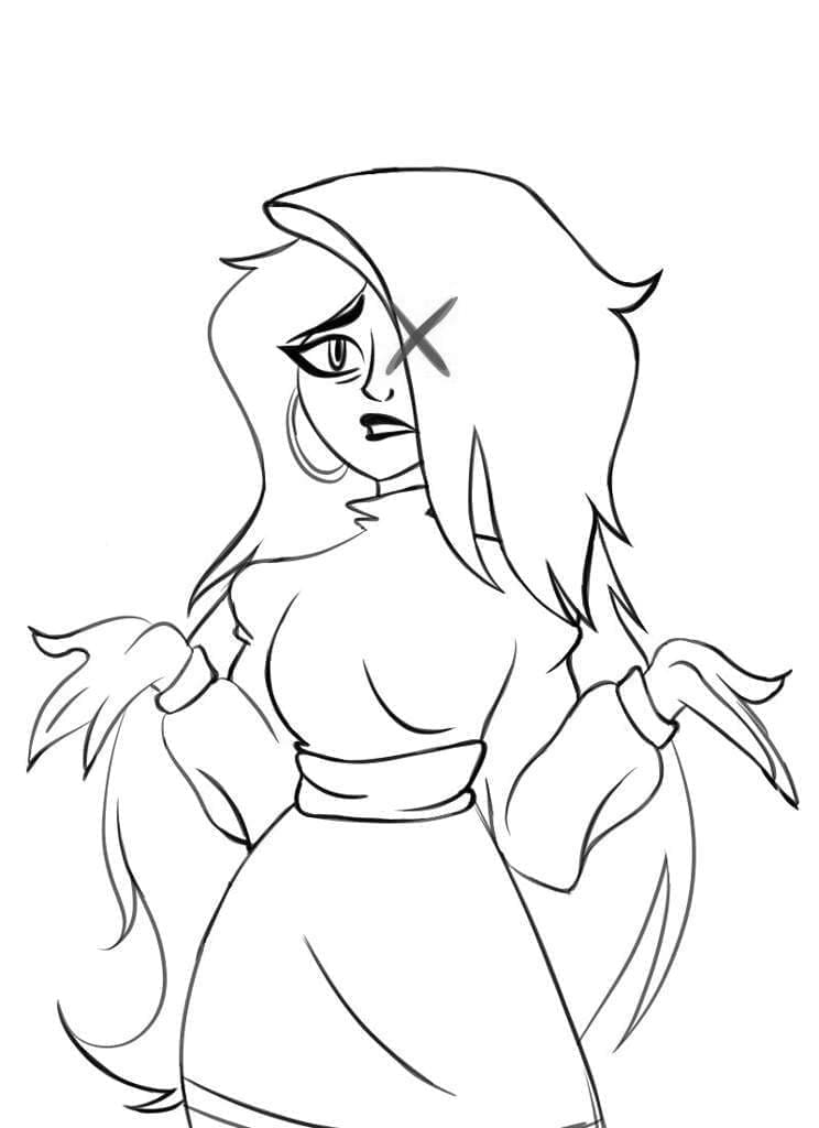 Hazbin Hotel Vaggie Tegninger til Farvelægning