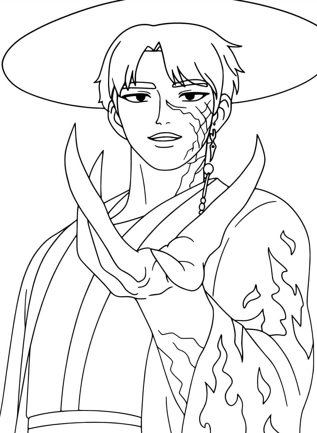 Jinu fra pigejægergruppen Tegninger til Farvelægning