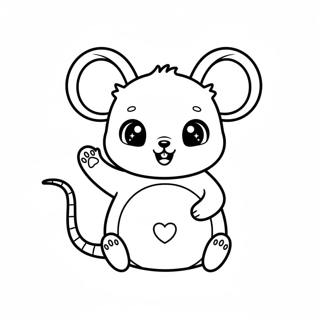 Mus meget sød Tegninger til Farvelægning