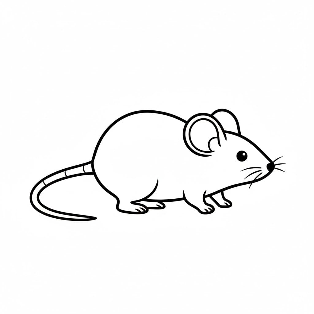 Mus simpel Tegninger til Farvelægning