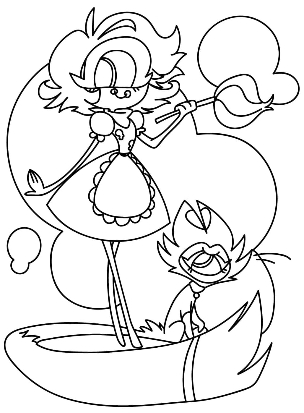 Niffty fra Hazbin Hotel Tegninger til Farvelægning