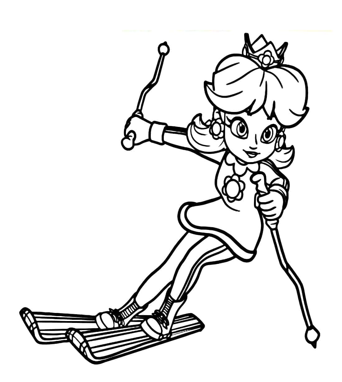 Nintendo Prinsesse Daisy Tegninger til Farvelægning