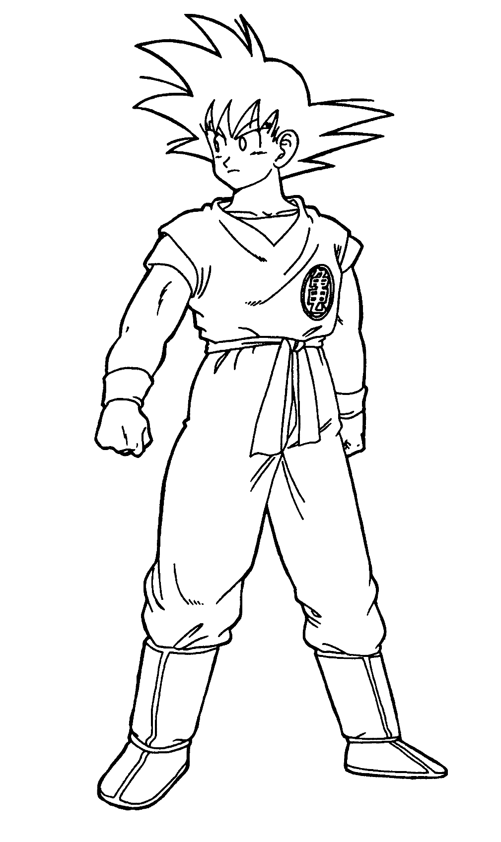 Normal Goku fra Dragon Ball Z Tegninger til Farvelægning