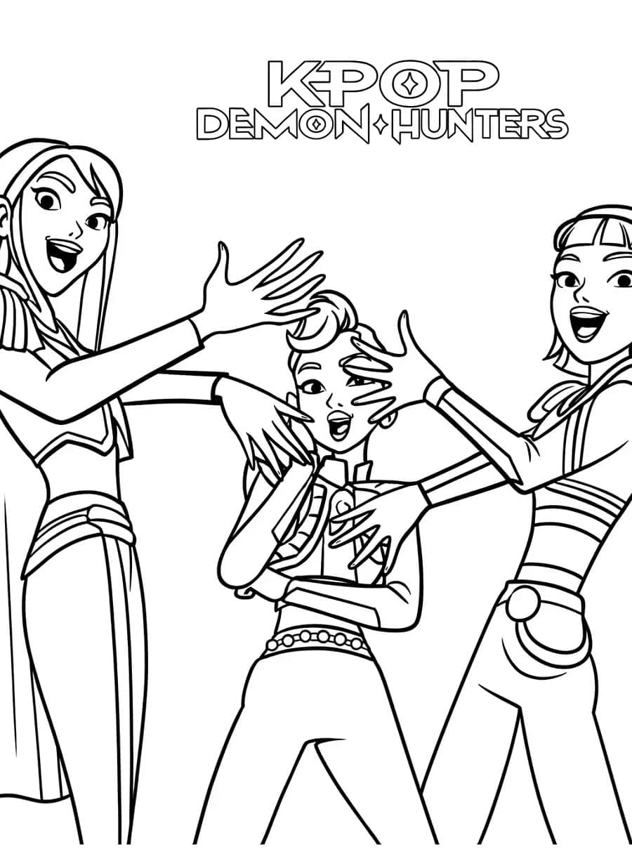 Pigegruppejæger gratis for børn Tegninger til Farvelægning