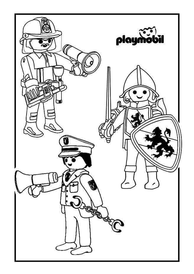Playmobil til børn Tegninger til Farvelægning