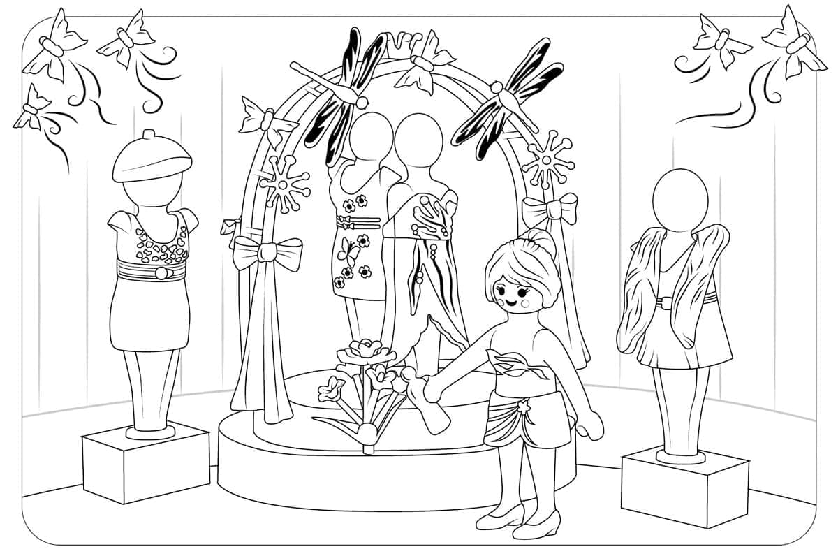 Playmobil til piger Tegninger til Farvelægning