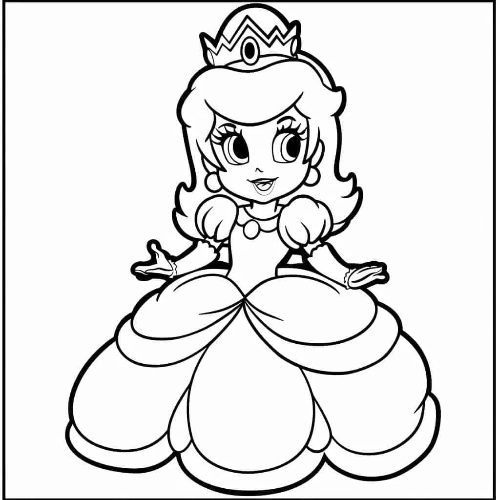 Prinsesse Daisy gratis Tegninger til Farvelægning