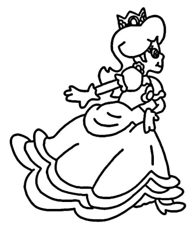 Prinsesse Daisy Gratis for Børn Tegninger til Farvelægning