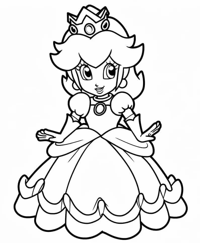 Prinsesse Daisy printbar Tegninger til Farvelægning