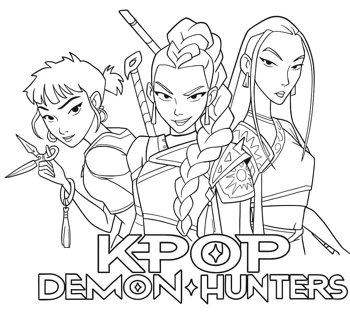 Kpop Demon Hunters Tegninger til Farvelægning