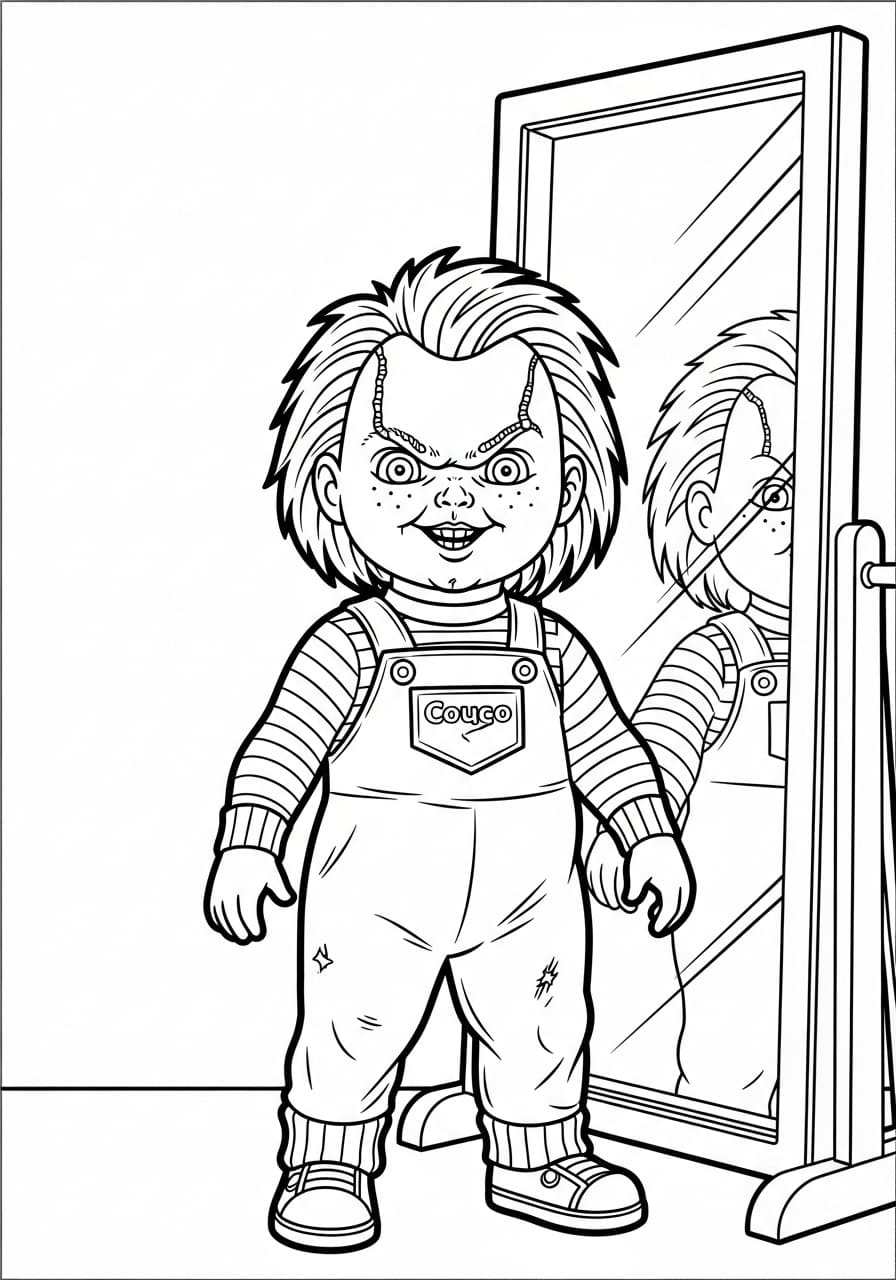 Printbar Chucky gratis Tegninger til Farvelægning