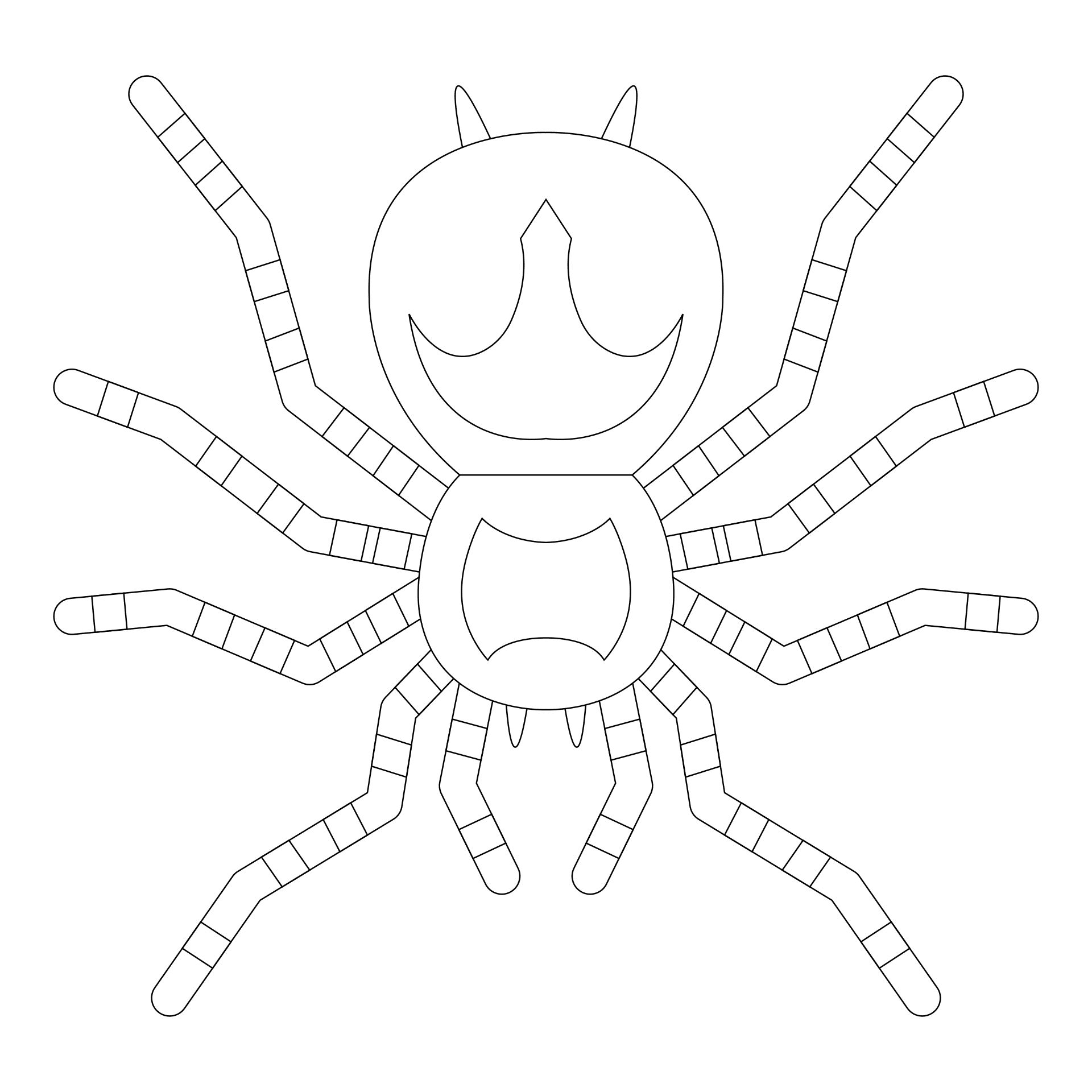 Printbar skræmmende edderkop Tegninger til Farvelægning