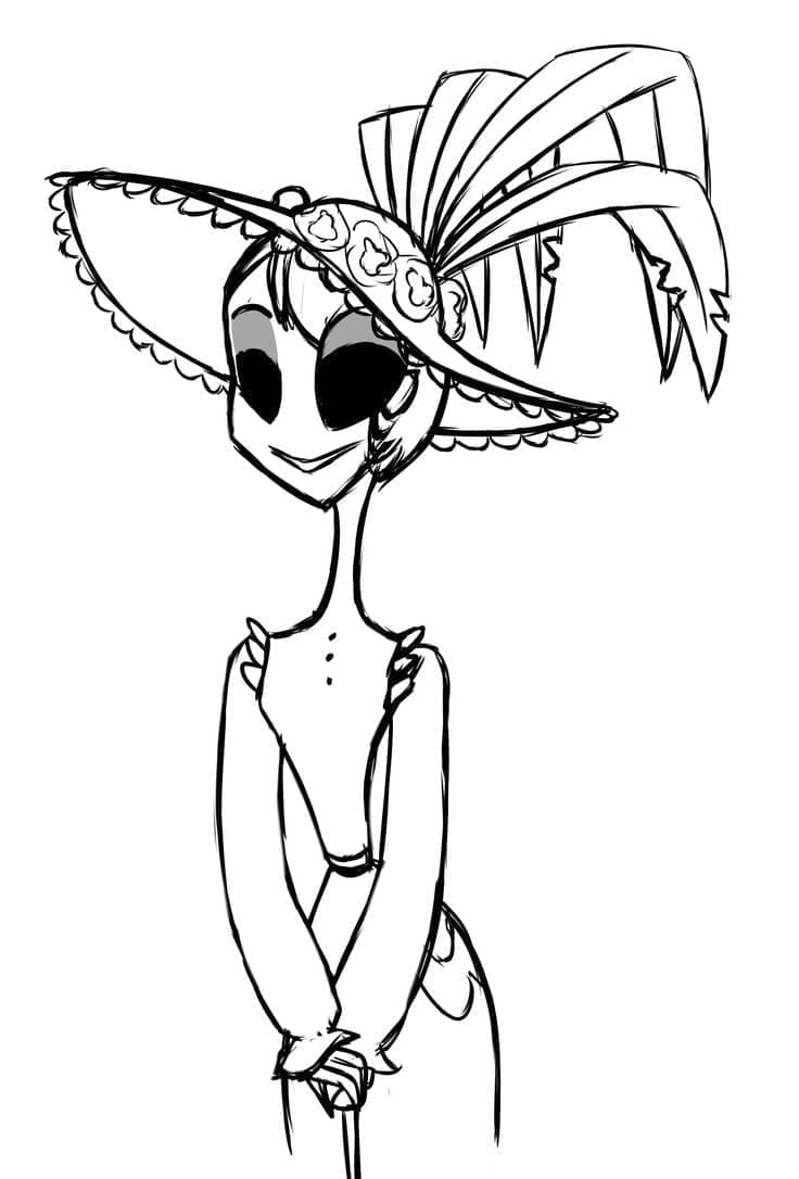 Rosie fra Hazbin Hotel Tegninger til Farvelægning