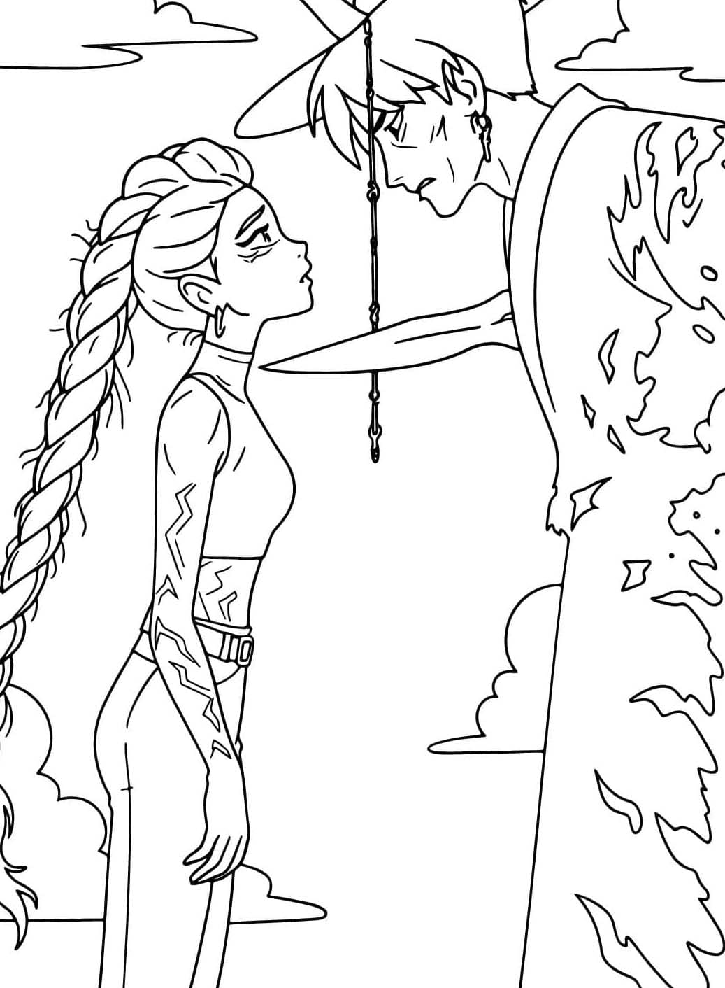 Rumi er trist Tegninger til Farvelægning