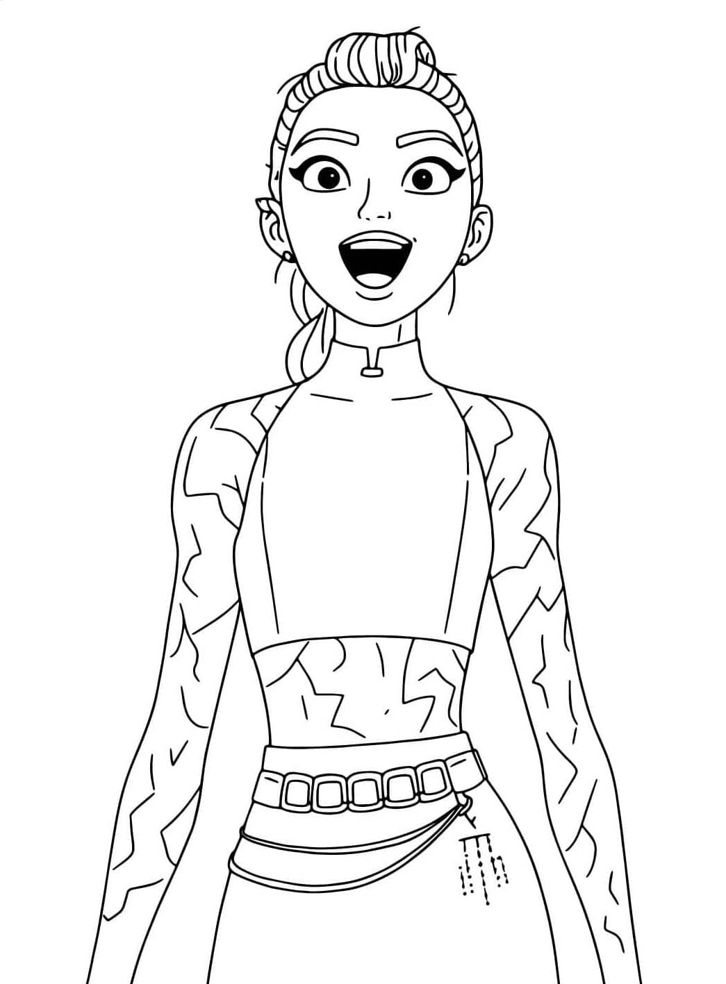 Rumi fra pigejægergruppen Tegninger til Farvelægning