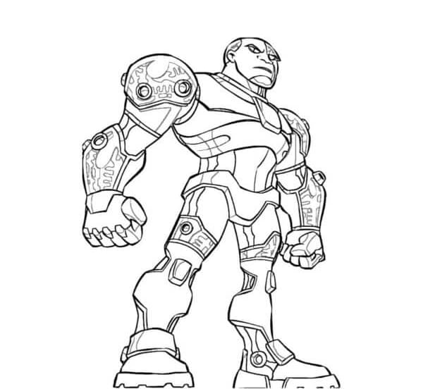 Semi-robot cyborg Tegninger til Farvelægning