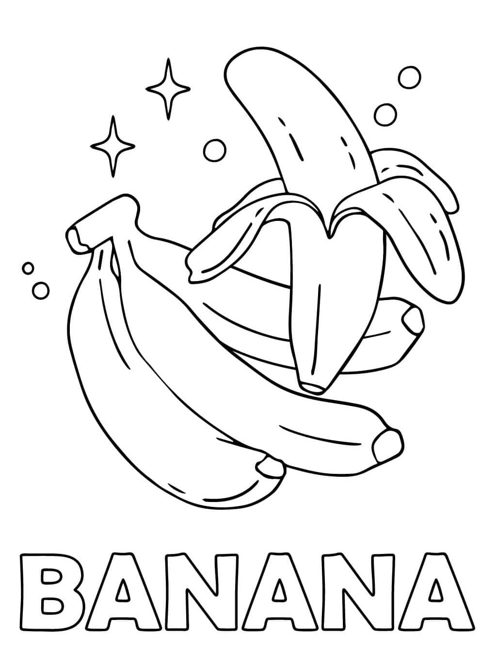 Simpelthen bananer Tegninger til Farvelægning