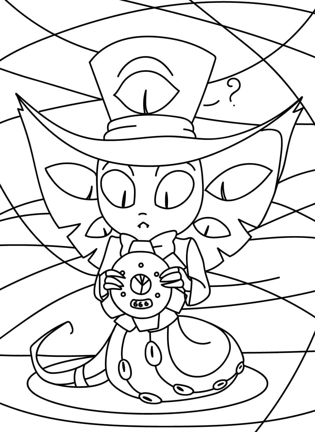 Sir Pentious fra Hazbin Hotel Tegninger til Farvelægning