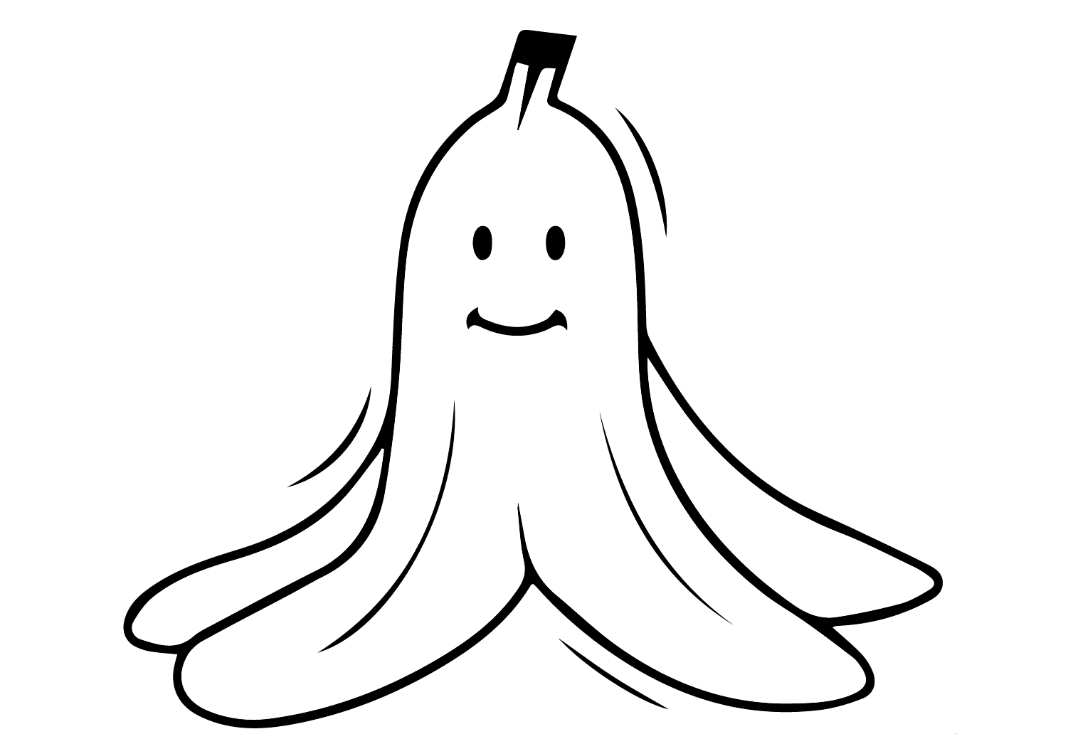 Sød banan Tegninger til Farvelægning