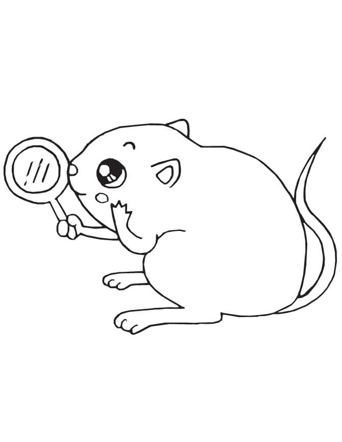 Sød tegneseriemus Tegninger til Farvelægning