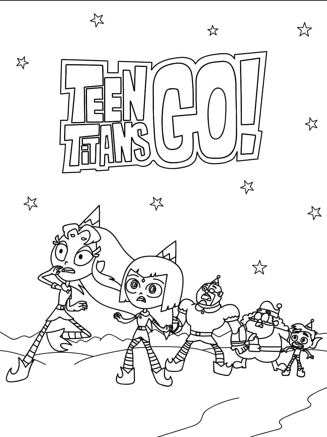 Teen Titans Go Tegninger til Farvelægning