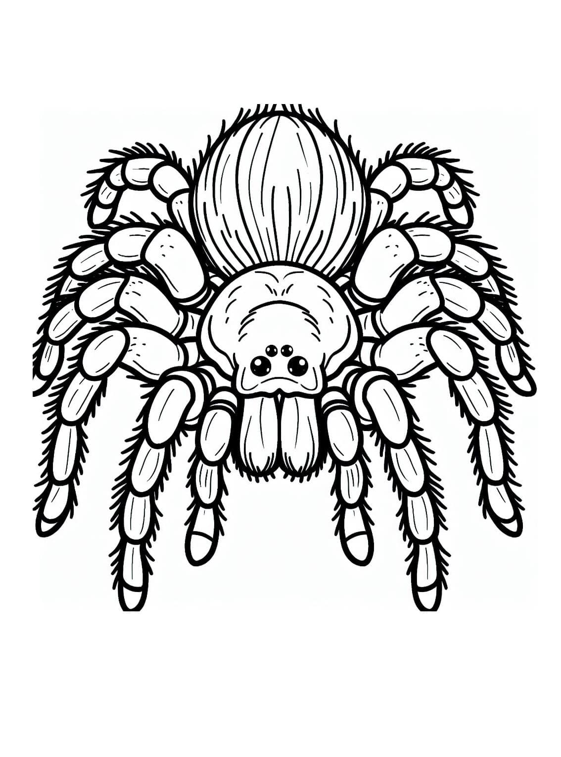 Tegning af taranteledderkop Tegninger til Farvelægning