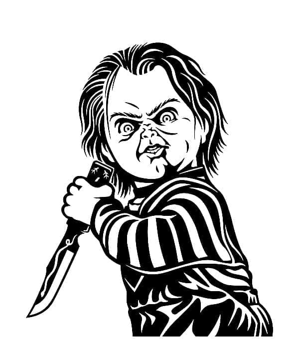 Udskriv Chucky Tegninger til Farvelægning