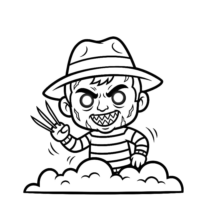 Freddy Krueger Tegninger til Farvelægning