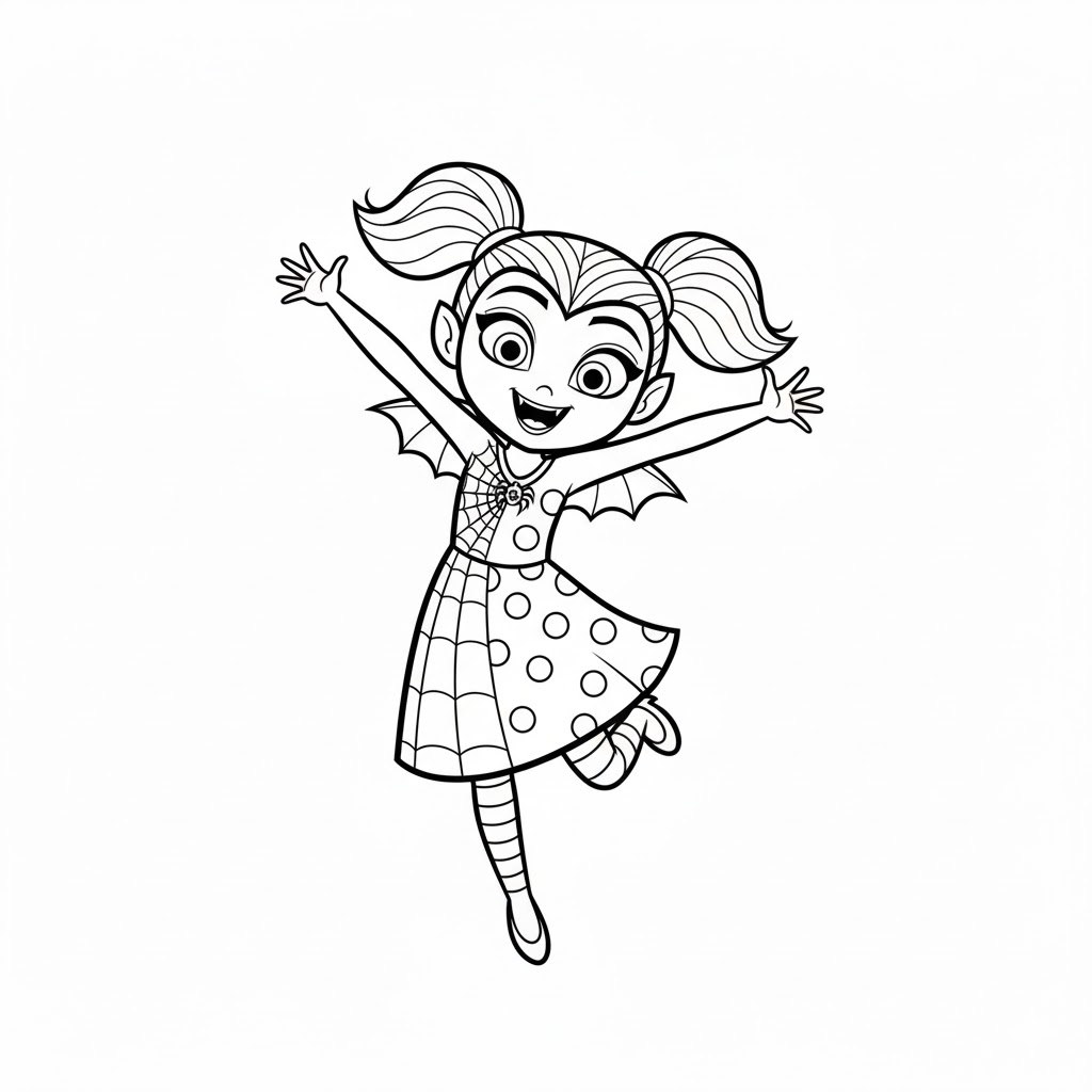 Vampirina smilende Tegninger til Farvelægning