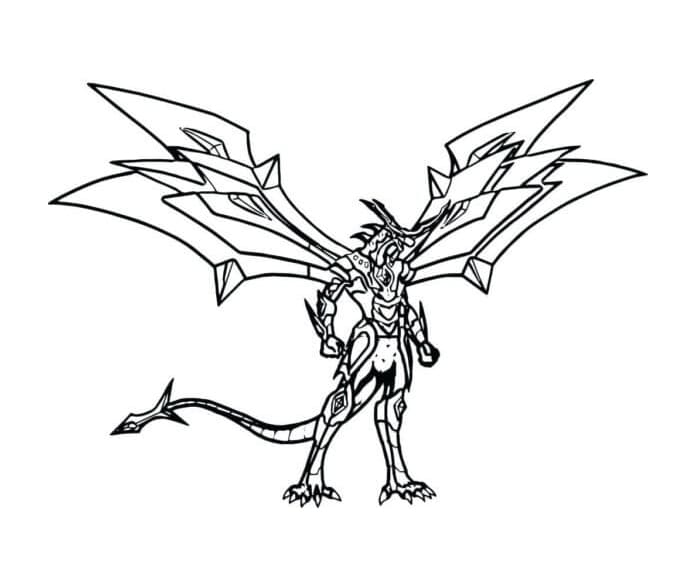 Afkøle Pyrus Dragonoid stående Tegninger til Farvelægning