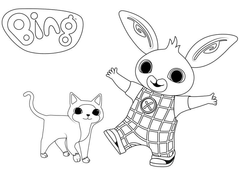 Arlo og Bing Tegninger til Farvelægning