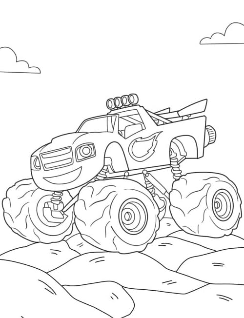 Blaze med store dæk Tegninger til Farvelægning