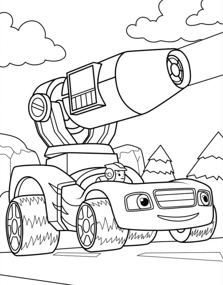 Blaze Smeltende isbolde Tegninger til Farvelægning