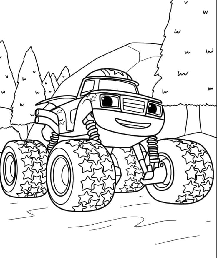 Darington Monster-maskine Tegninger til Farvelægning