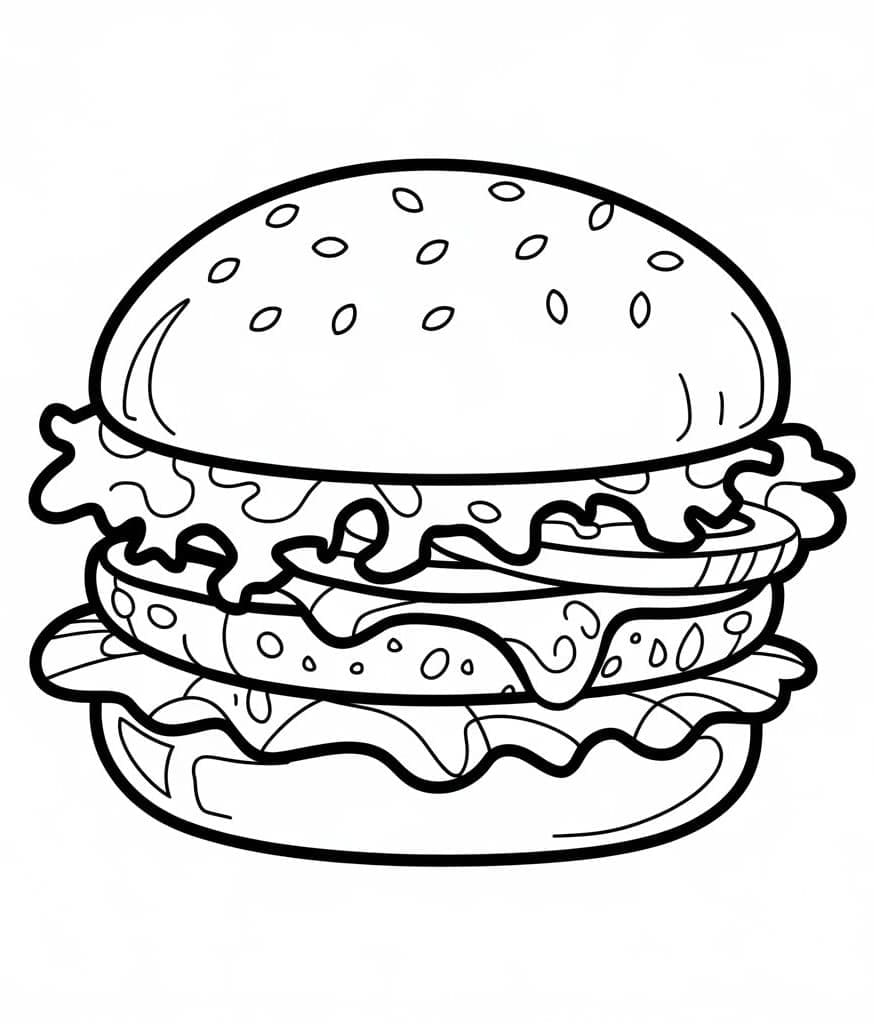 Dejlig hamburger Tegninger til Farvelægning