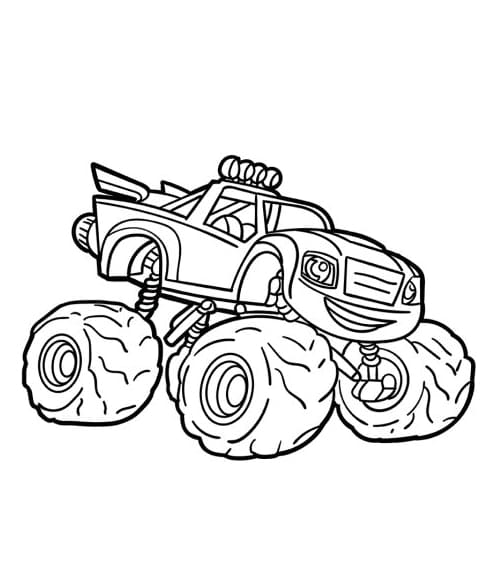 Detaljeret Blaze-tema Tegninger til Farvelægning