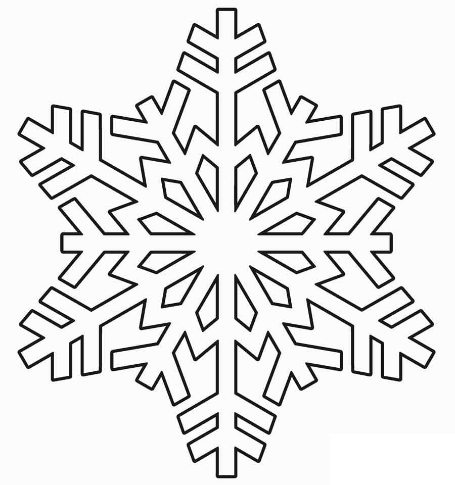 En snefnug Tegninger til Farvelægning