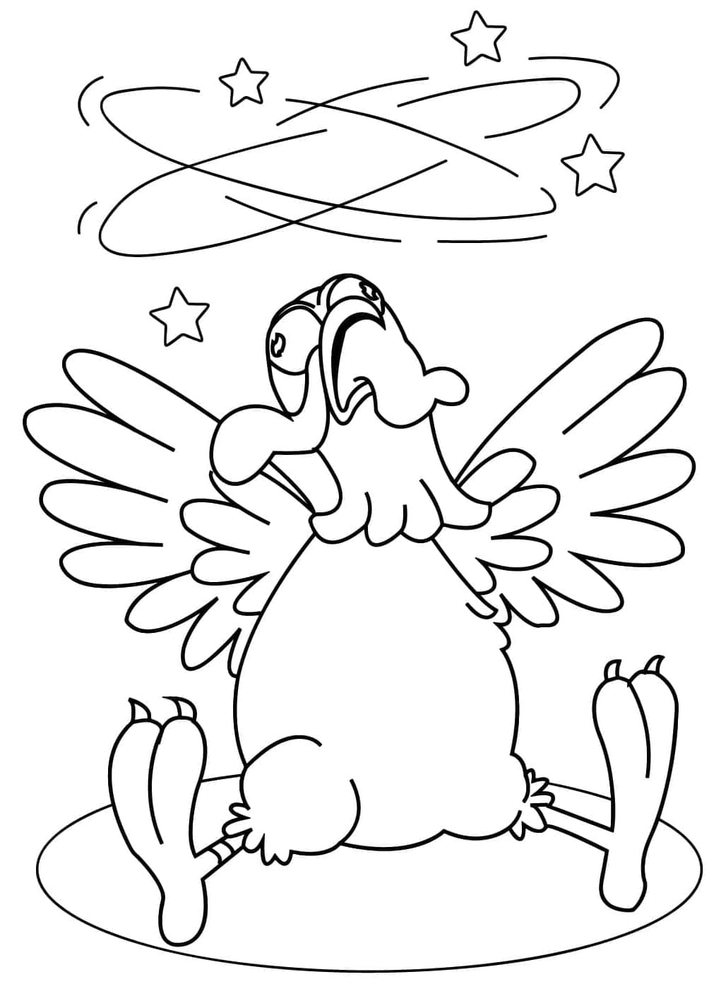 Falden kalkun Tegninger til Farvelægning