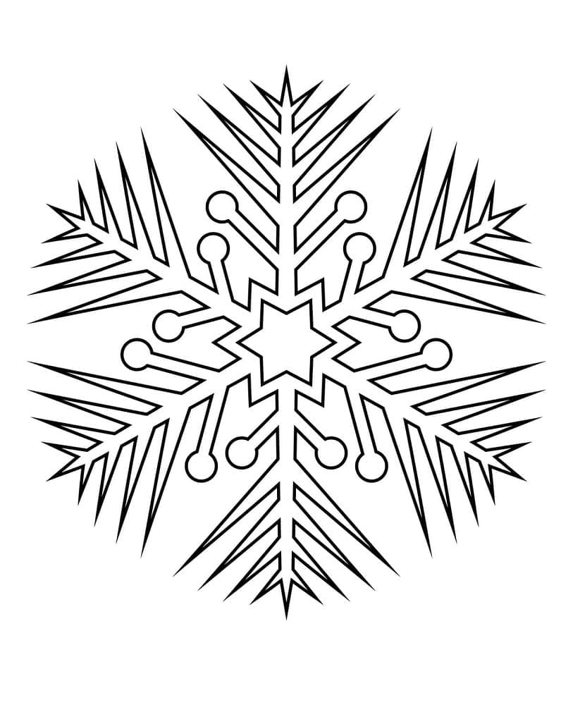 Fantastisk snefnug gratis Tegninger til Farvelægning