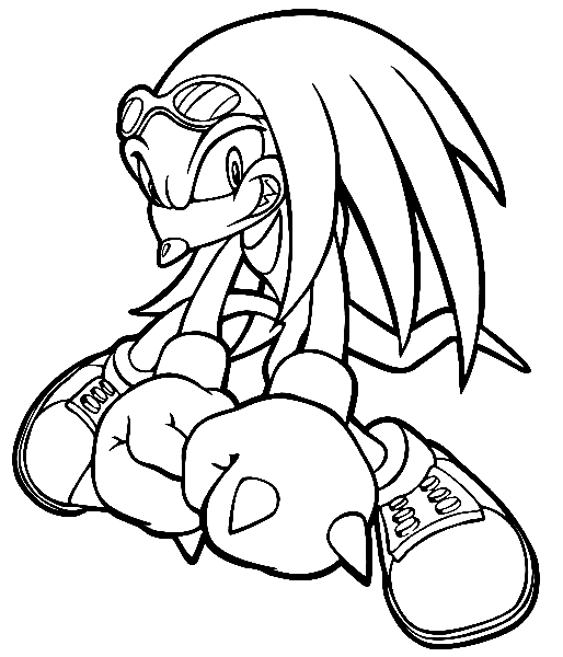 Gratis Knuckles Tegninger til Farvelægning